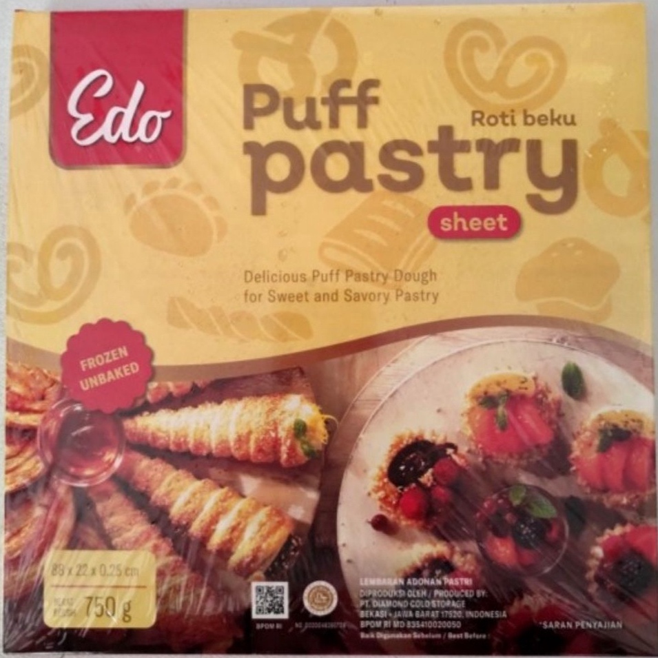 

[♕M66➤] Edo Puff Pastry Sheet 750gram - Gosend/ Only !!!! Buy Again