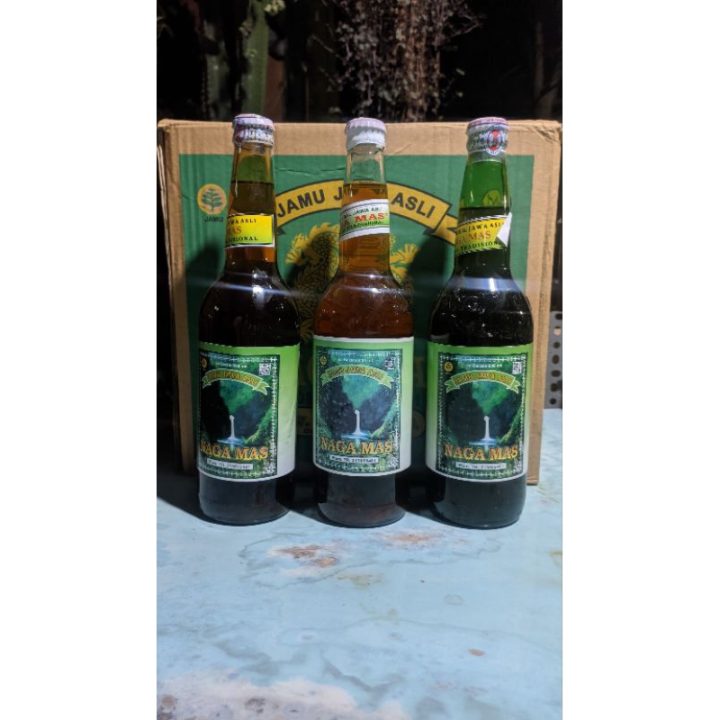 

Jamu Jawa Asli cap naga mas asam urat pahit paket 3botol @600ml