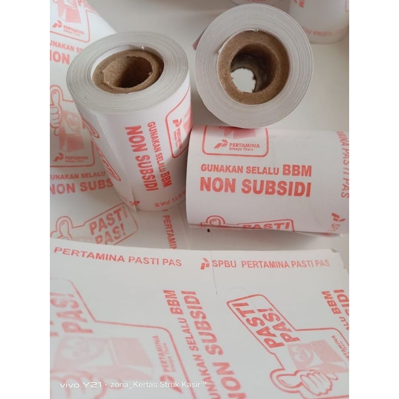 

Roll kertas thermal SPBU 58x50mm pasti pas 1roll