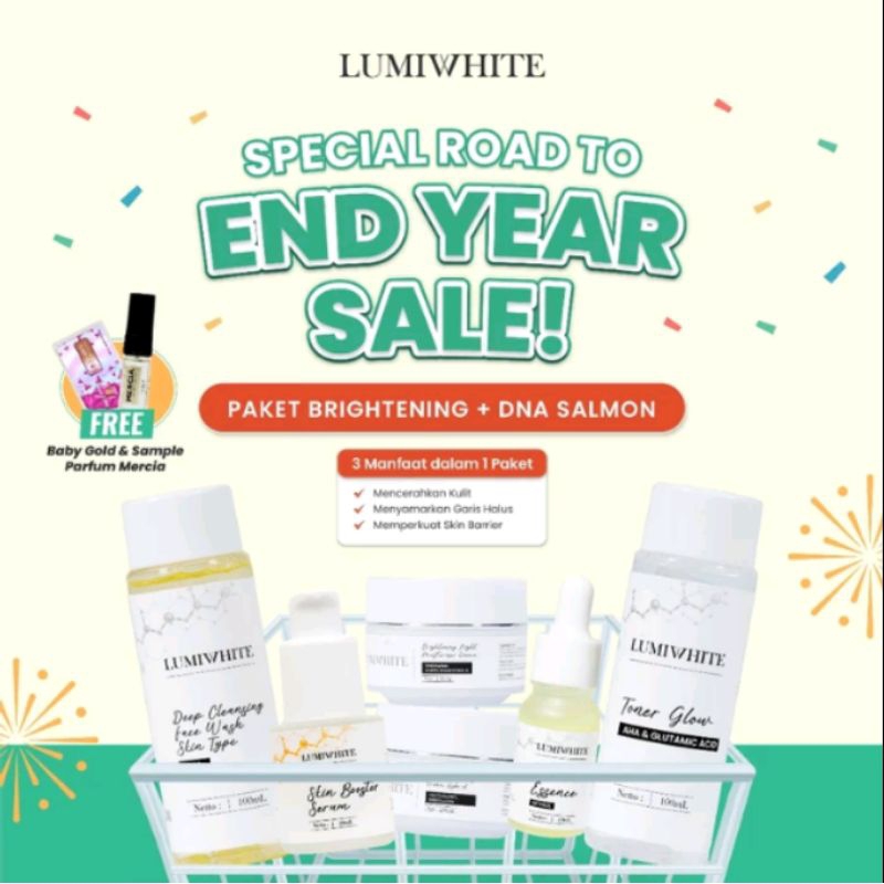 skincare paket brightening LUMIWHITE/skincare viral Amanda Manopo/skincare glowing