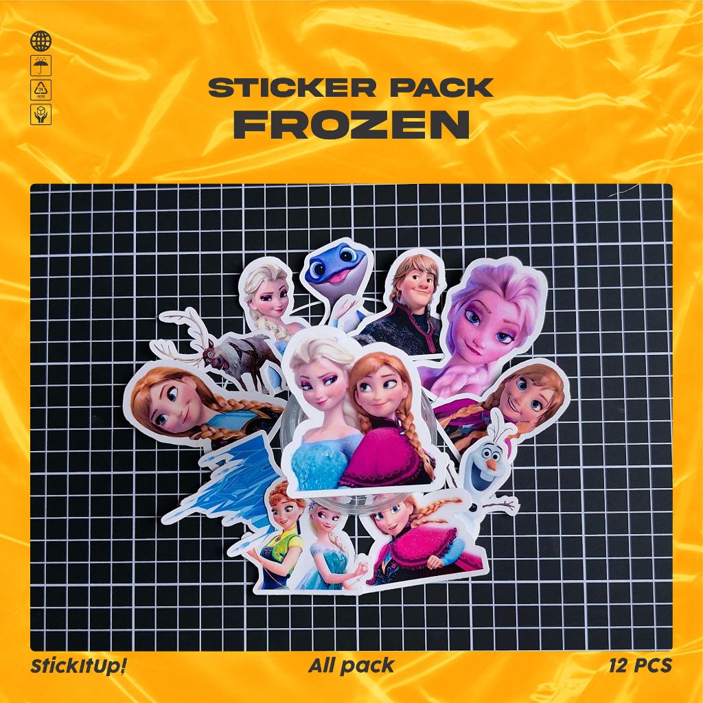 

COD✨ StickItUp Stiker Pack Kartun Frozen Princess Elsa Lucu Keren Untuk Koper Laptop Skateboard