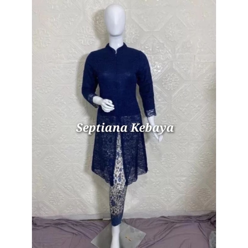 kebaya  tunik brukat  resleting  depan - baju kebaya kurung busui - kebaya tunik busui