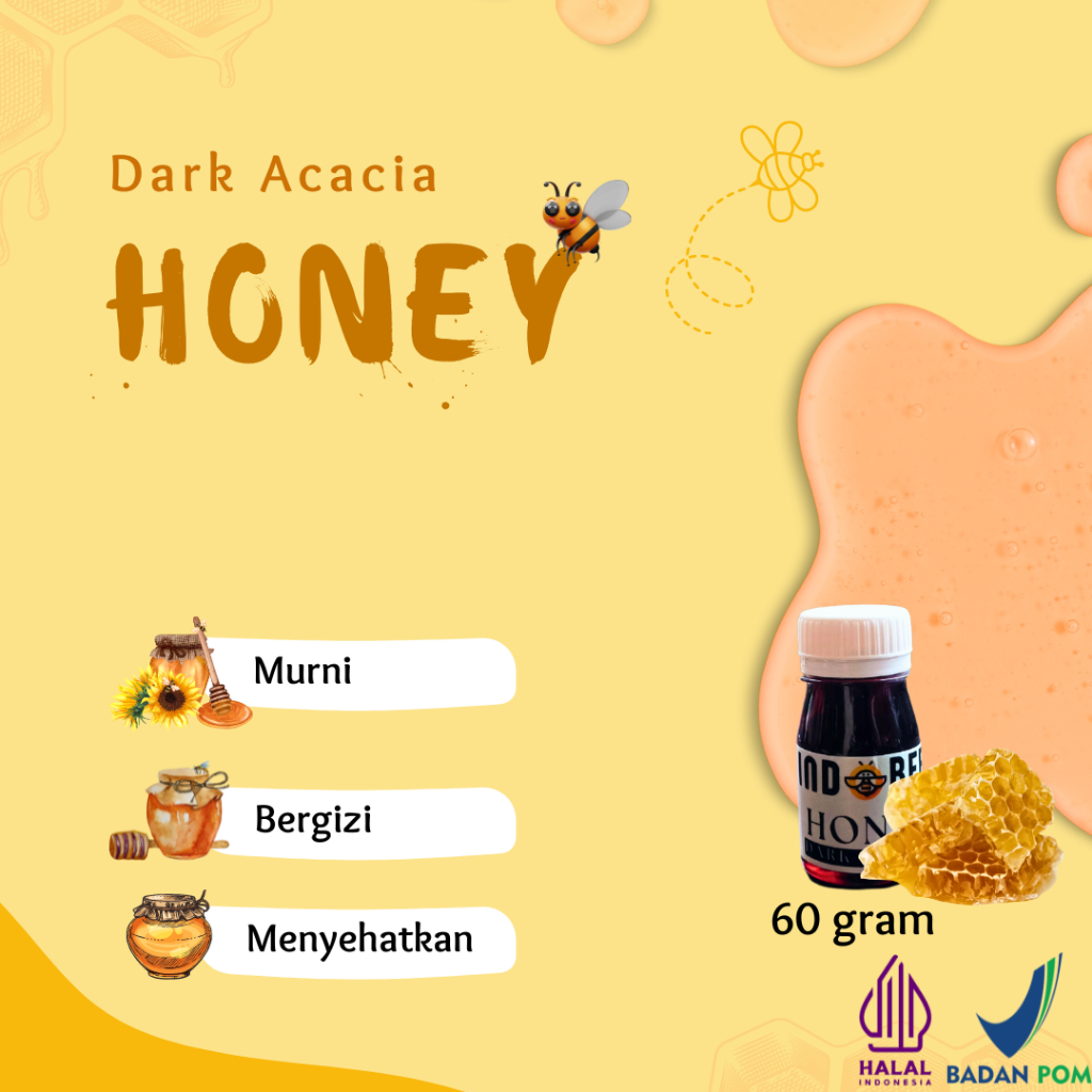 

Madu Murni Asli Indobee Nektar Akasia Tester 60 gram