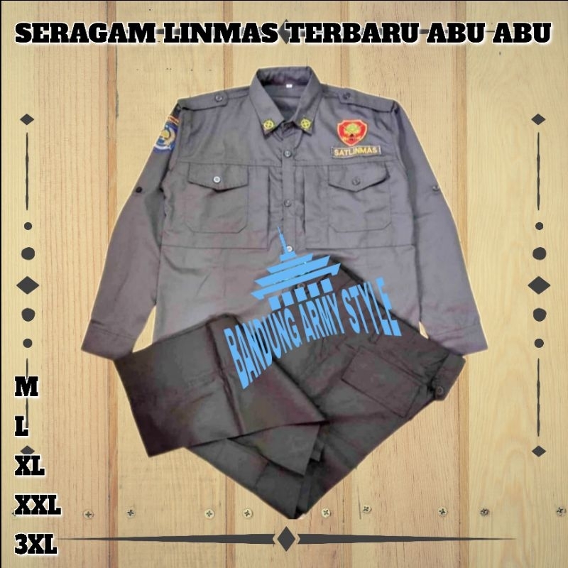 SERAGAM LINMAS ABU ABU / PDL LINMAS ABU / LINMAS KEMENDRAGI / LINMAS TERBARU / LINMAS HIJAU