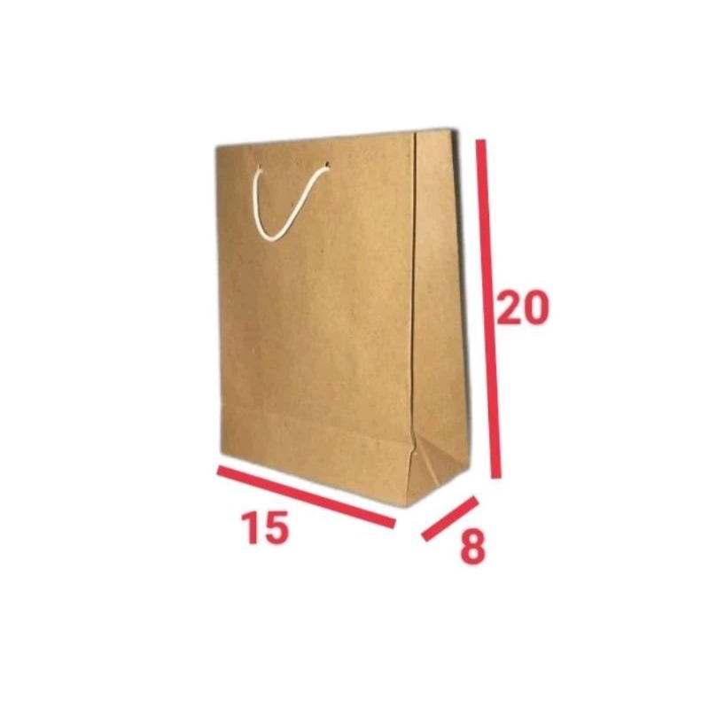 

paper bag coklat mini ukuran 15x20.8 12pcs