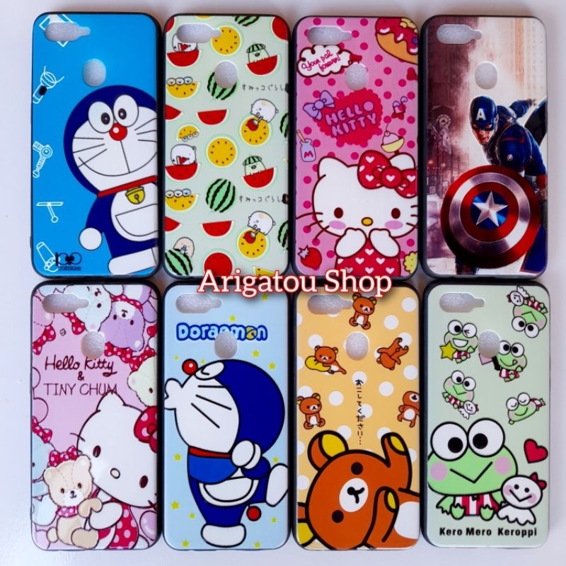Oppo A11K A12 A7 A5S F9 Case Softcase Fuze Karakter Gambar Doraemon Hello Kitty Keropi Superhero Ber