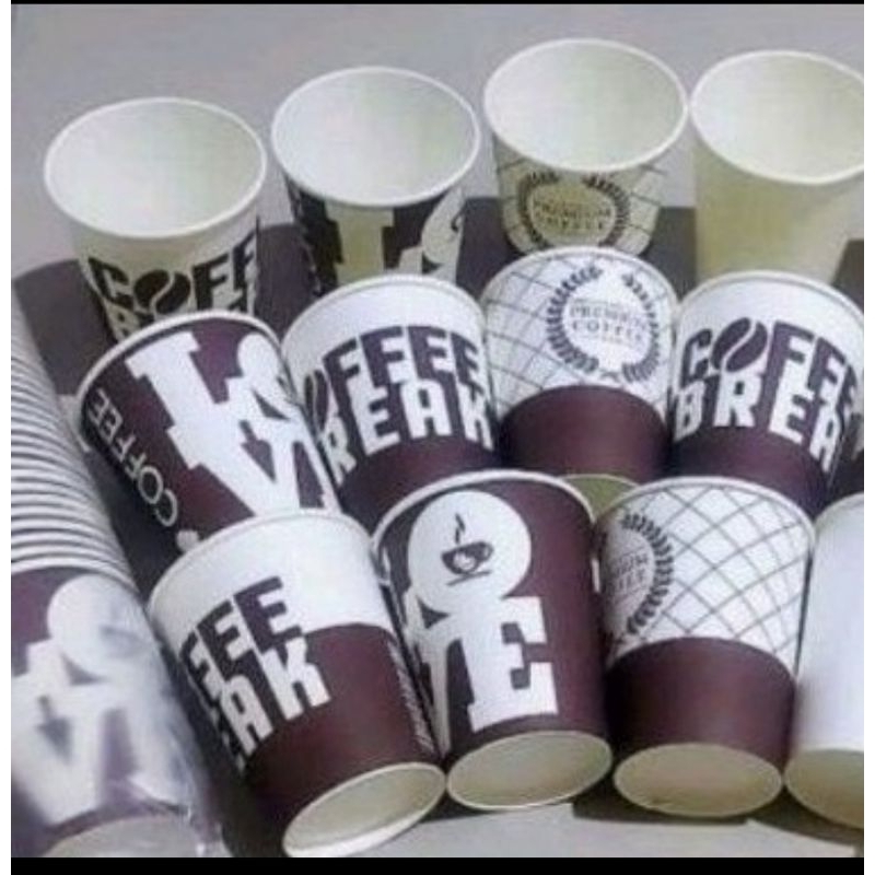 Paper Cup 9 oz Mix/Motif  (1roll isi 50pcs)