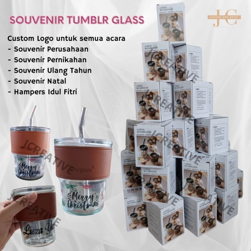 gelas kaca tumblr / souvenir gelas kaca / gelas kaca gorgous / tumblr glass / mug tumblr / souvenir 