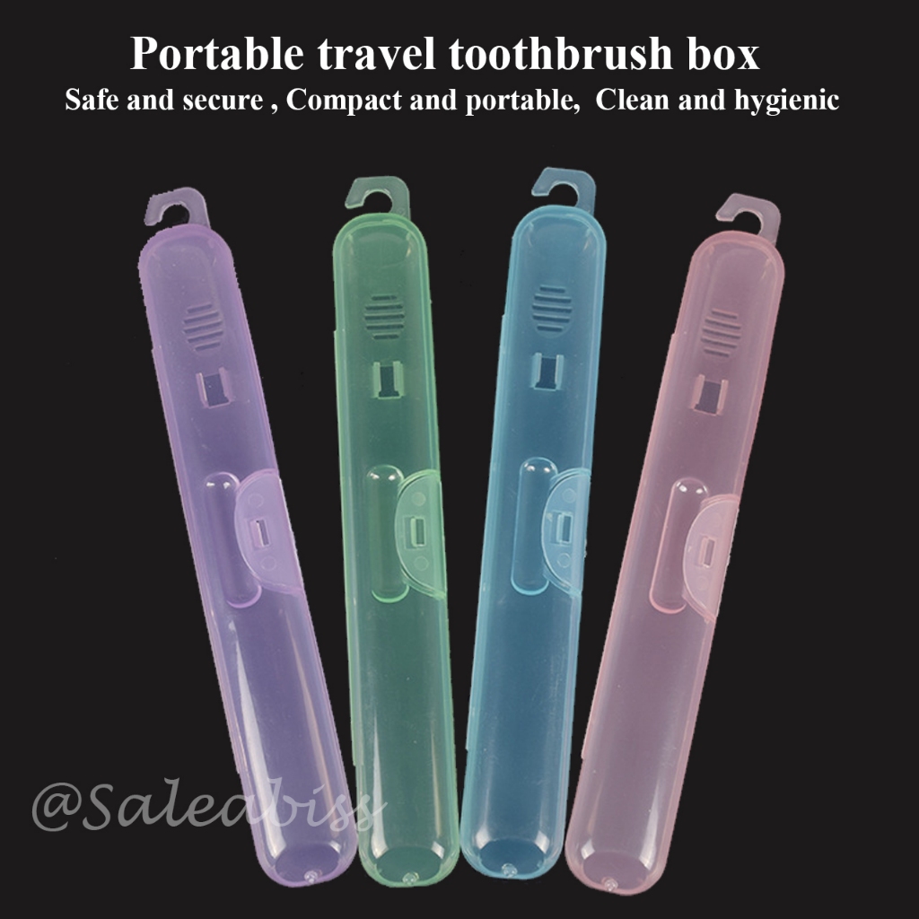 Portable Travel Toothbrush Box Tempat Sikat Gigi Travel Kotak Polos Sikat Gigi Kotak Penyimpanan Ala