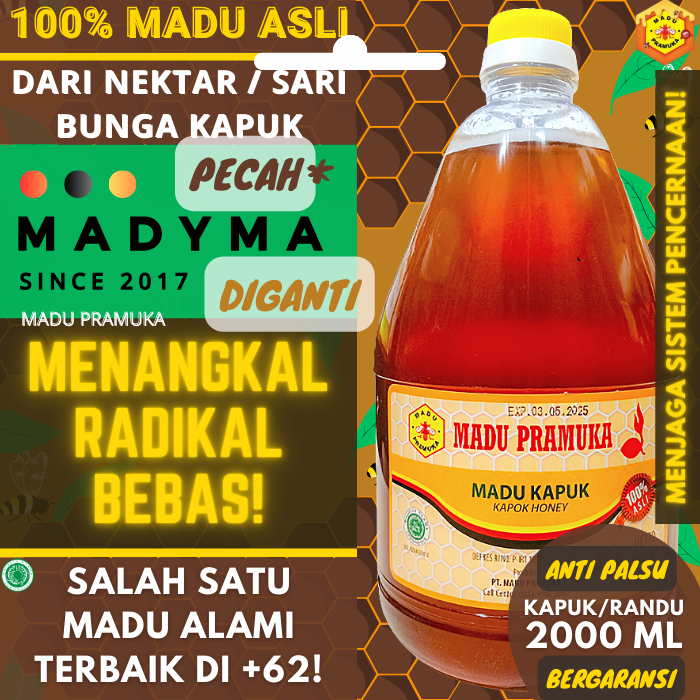 

Madu Pramuka Kapuk Randu Kapok Honey 2000 ml 2 Liter 2L 2000ml Alami Pure Natural Raw Honey Nusantara Kepulauan Indonesia