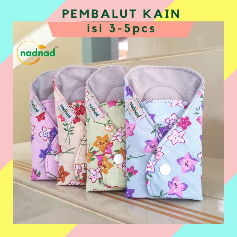 Nadnad Menstrual Pad Pembalut Kain Cuci Ulang Wanita Dewasa Remaja Premium Anti Tembus Aman Sehat Al