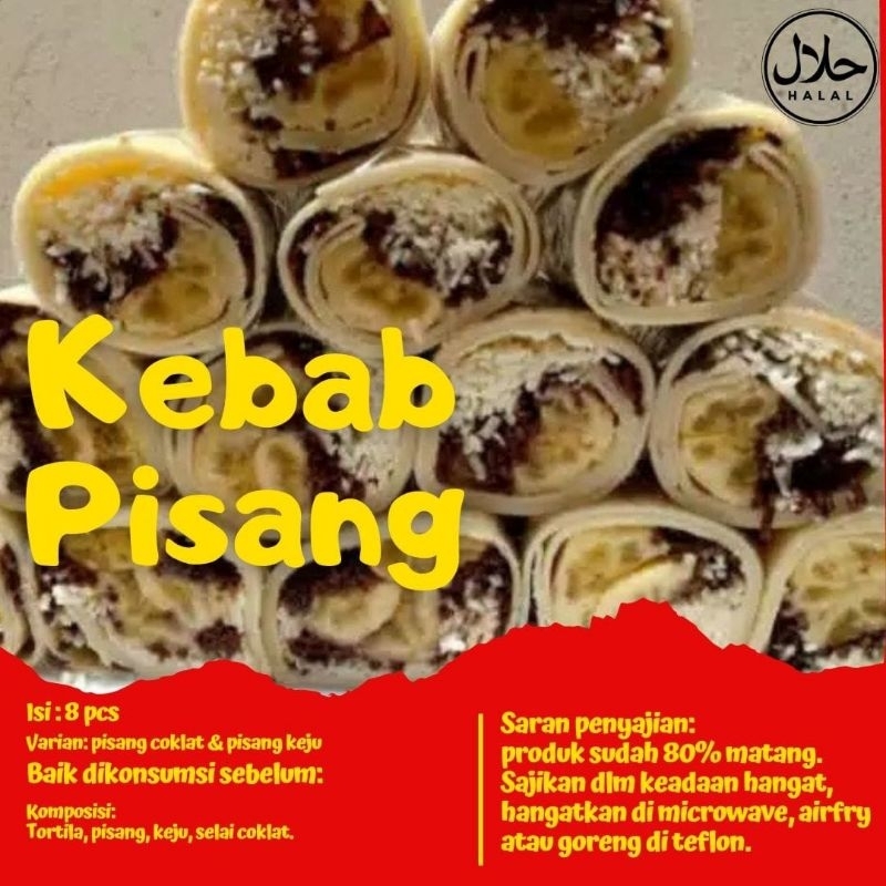 

kebab pisang coklat keju