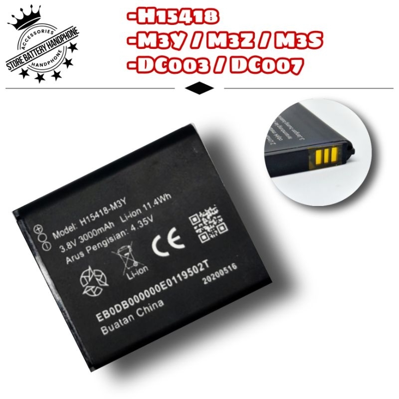 Battery Baterai Batrai Batre modem Smartfren Andromax M3Y / M3Z / M3S | H15418 | DC003 / DC007  bate