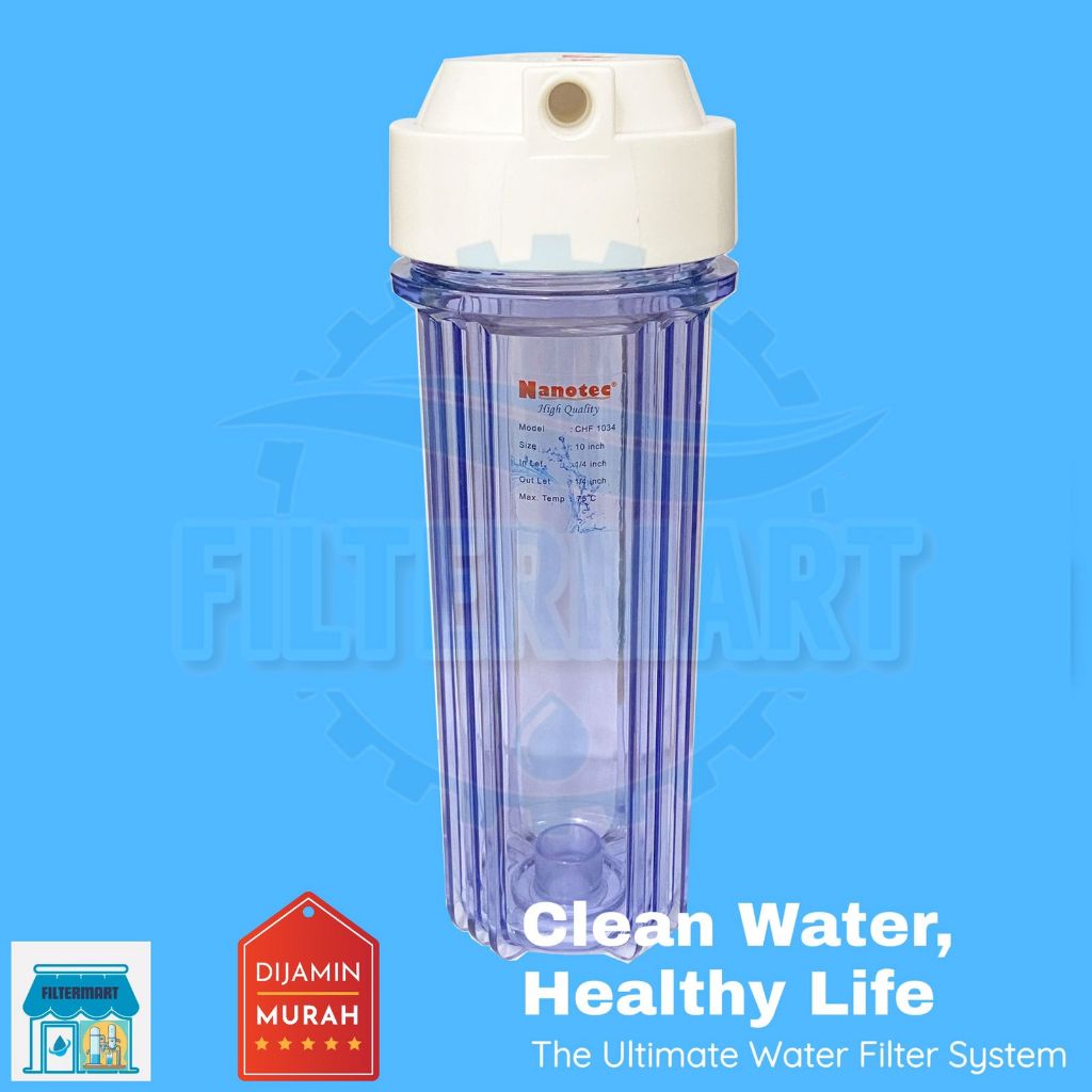 HOUSING FILTER AIR CLEAR 10”DRAT 1/4 / HOUSING NANOTEC NANO 10 INCH 1/4” DRAT