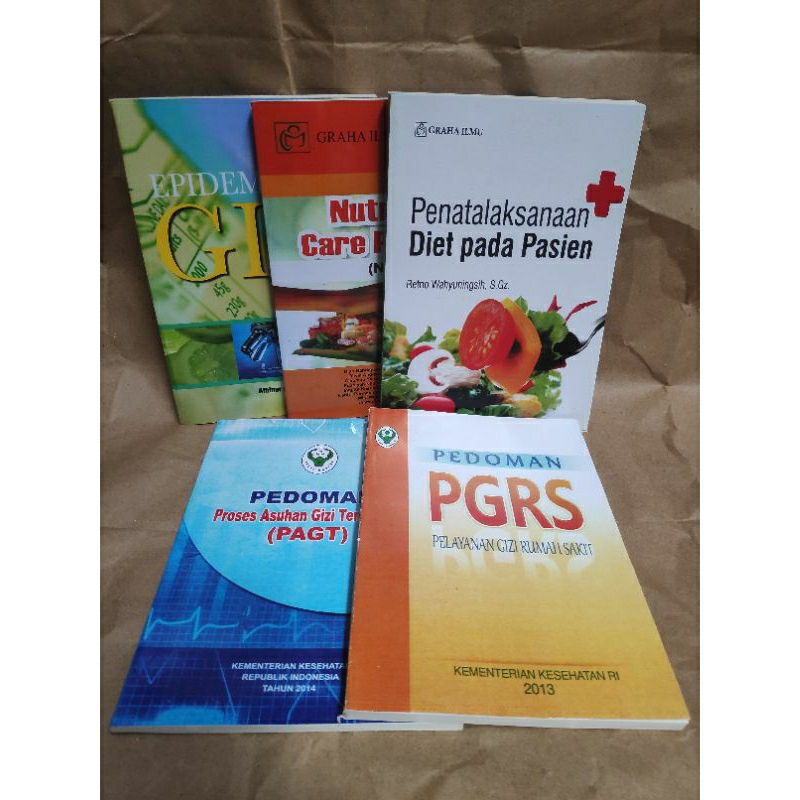 Buku gizi untuk mahasiswa ( pgrs , pagt , ncp , epidemiologi gizi , diet pada pasien )