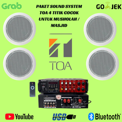 PAKET SOUND SYSTEM TOA 4 TITIK COCOK UNTUK MUSHOLAH / MASJID