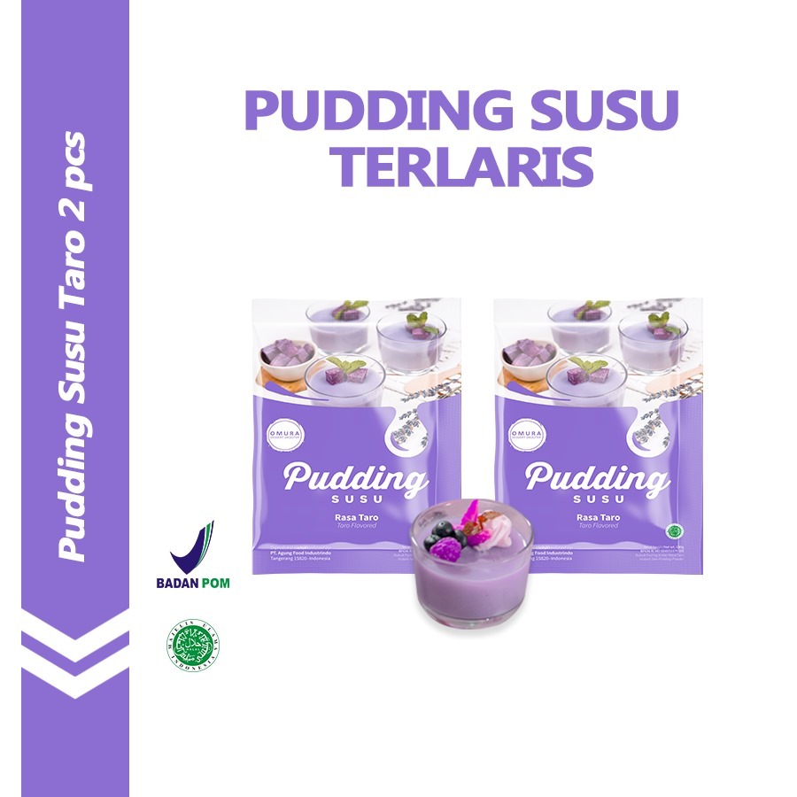 

[BUNDLE 2 PCS] Pudding Susu Mix Gula Rasa Taro Puding Sutra Dessert Instant Omura Powder