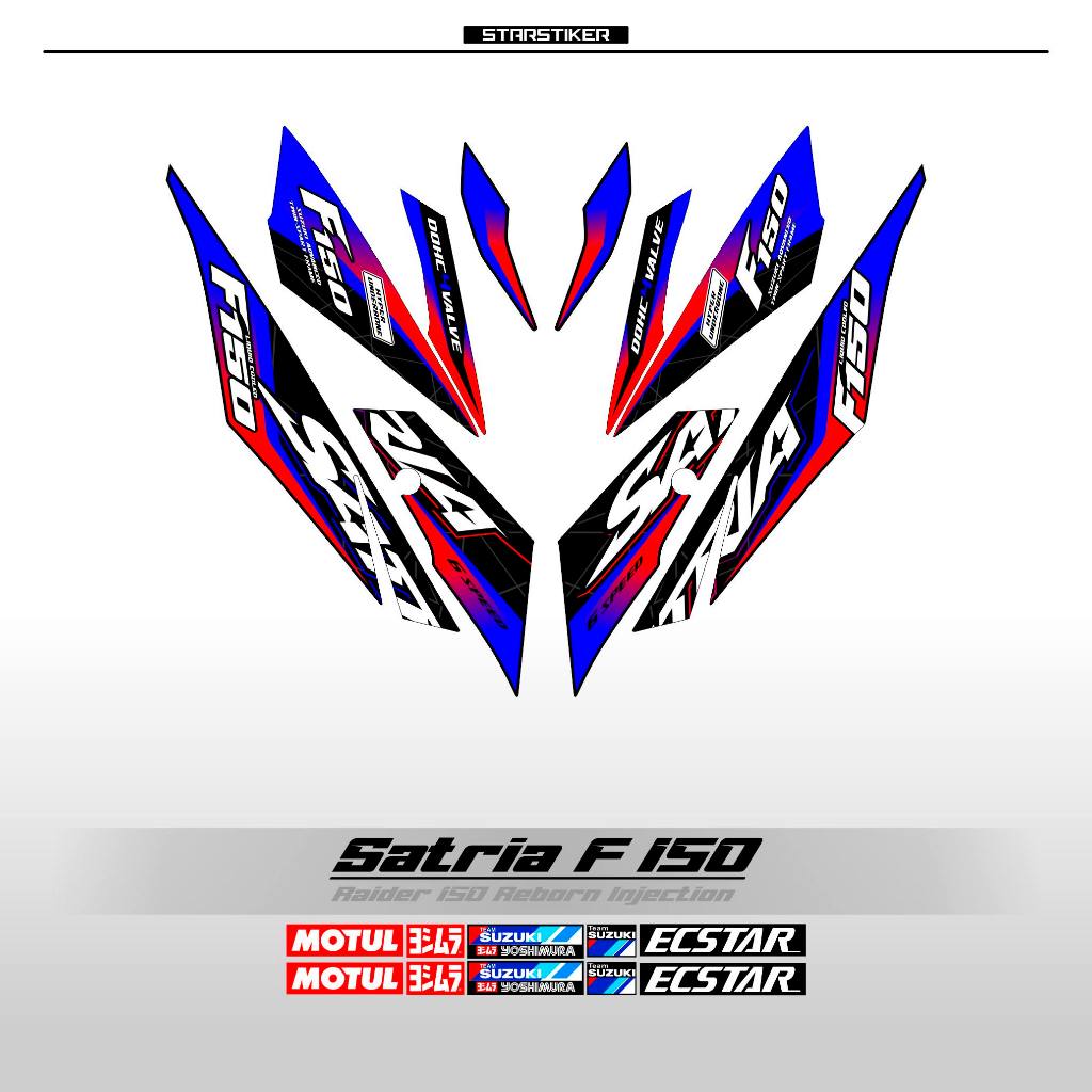 STRIPING SATRIA INJEKSI 150 MOTIF 9 / F150 / SATRIA F 150 / 2016-2022 / STICKER / STRIPING / SATRIA 