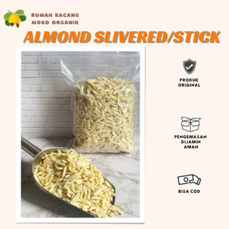 

Almond Stick/ Slivered 500 gr (Mentah)