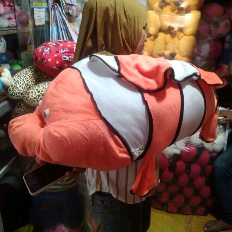 BONEKA IKAN NEMO JUMBO BESAR KARAKTER BINATANG KARTUN ANIMASI CUTE CANTIK BAHAN LEMBUT DAN HALUS SET