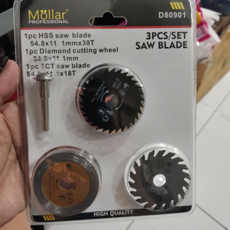 Mollar mini saw blade 3 in 1 mata gerinda bor gergaji kayu potong keramik mata gurinda