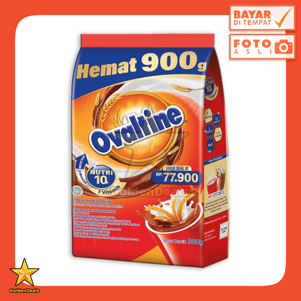 

[900 Gram] Ovaltine Classic Susu Bubuk Coklat 900 gr - Original Import Thailand