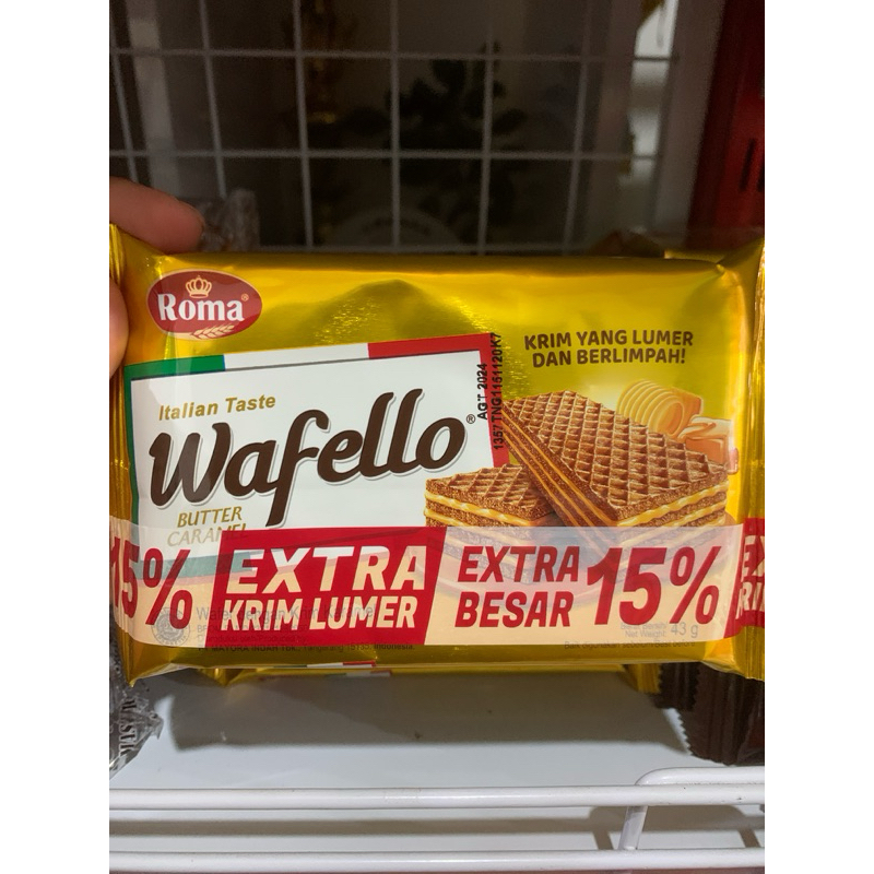 

WAFELLO BUTTER CARAMEL EXTRA BESAR 15% @43gr