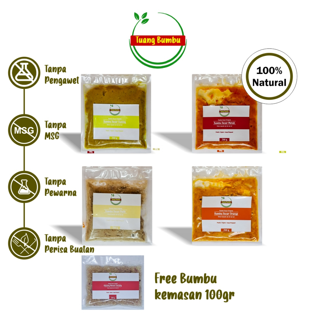 

Tuang Bumbu - Refill Bumbu Dasar Putih / Kuning / Merah / Orange