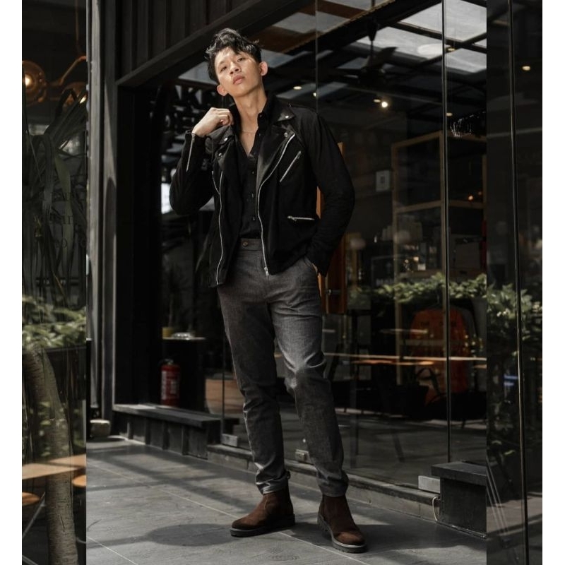 original Signore Bicker jacket Black suede OT4