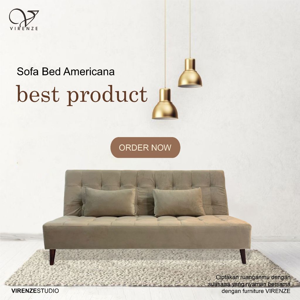Sofabed Sofa Bed Americana Virenze Jakarta Bogor Sentul Bekasi Cikarang Kawarang Tangerang Bandung P
