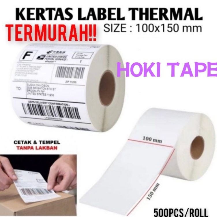 

Sale LABEL STICKER THERMAL 100 x 150MM ISI FULL 500pcs ALAS PLASTIK TERMURAH_TERBARU...050 ➡✷