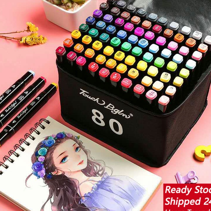 

Ready 【Harga-Minimum】COD Touch 120/80/60/36/12 Warna Sketsa Spidol Umum General Marker Set Animation Markers Grosir