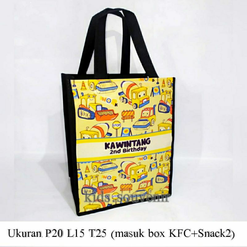 

Tas Souvenir Ulang Tahun Anak Custom Gambar Excavator Terbaru