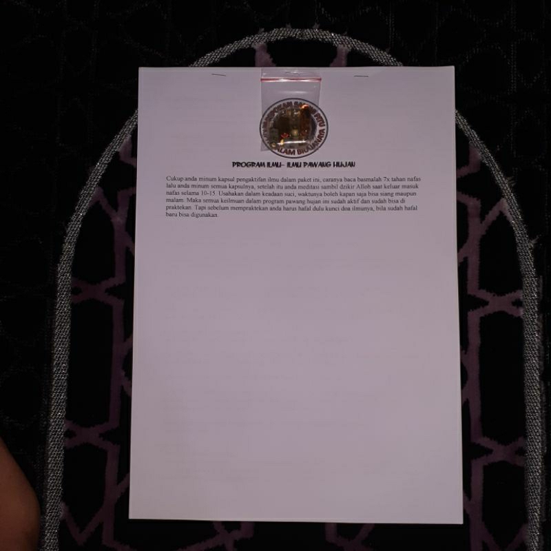 

PROGRAM ILMU PA WANG HUJAN