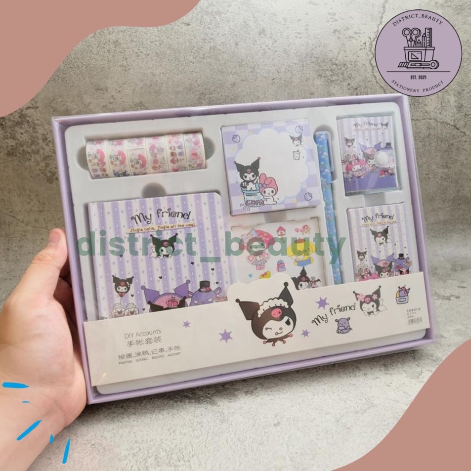 

Best JURNAL 7 IN 1 KUROMI PAKET ALAT TULIS 7 IN 1 SANRIO FAMILY TERLUCU TERMURAH BISA COD DISTRICT BEAUTY ➠❉✳