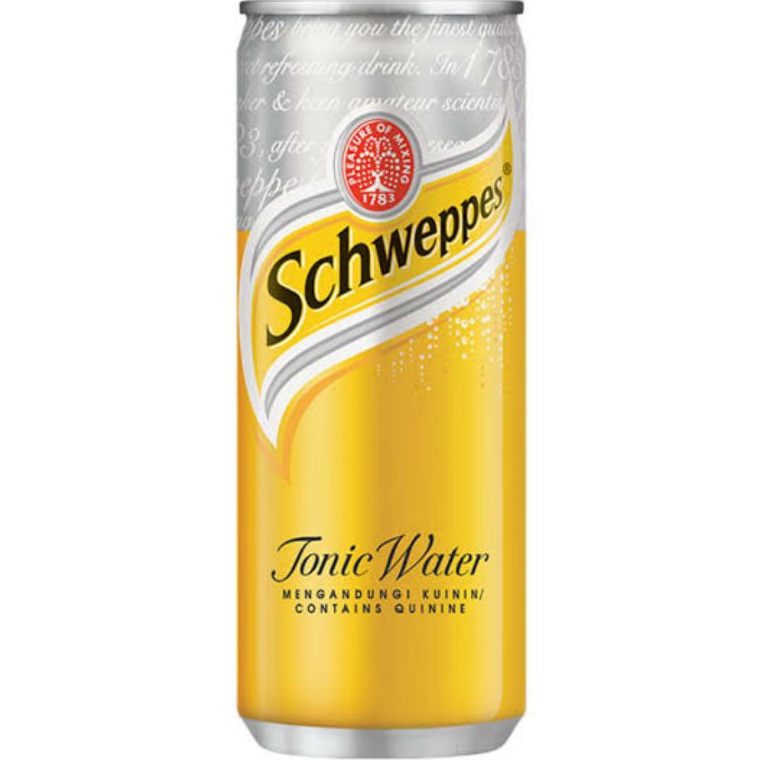

YV71 Schweppes Tonic Water 250ml (Karton isi 24 Kaleng) 65