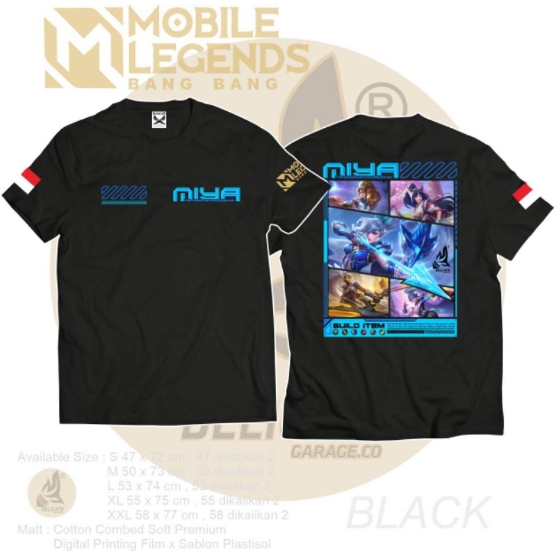 Delicategarage Kaos Mobile Legend Miya Maskman Basic Cotton Premium Unisex