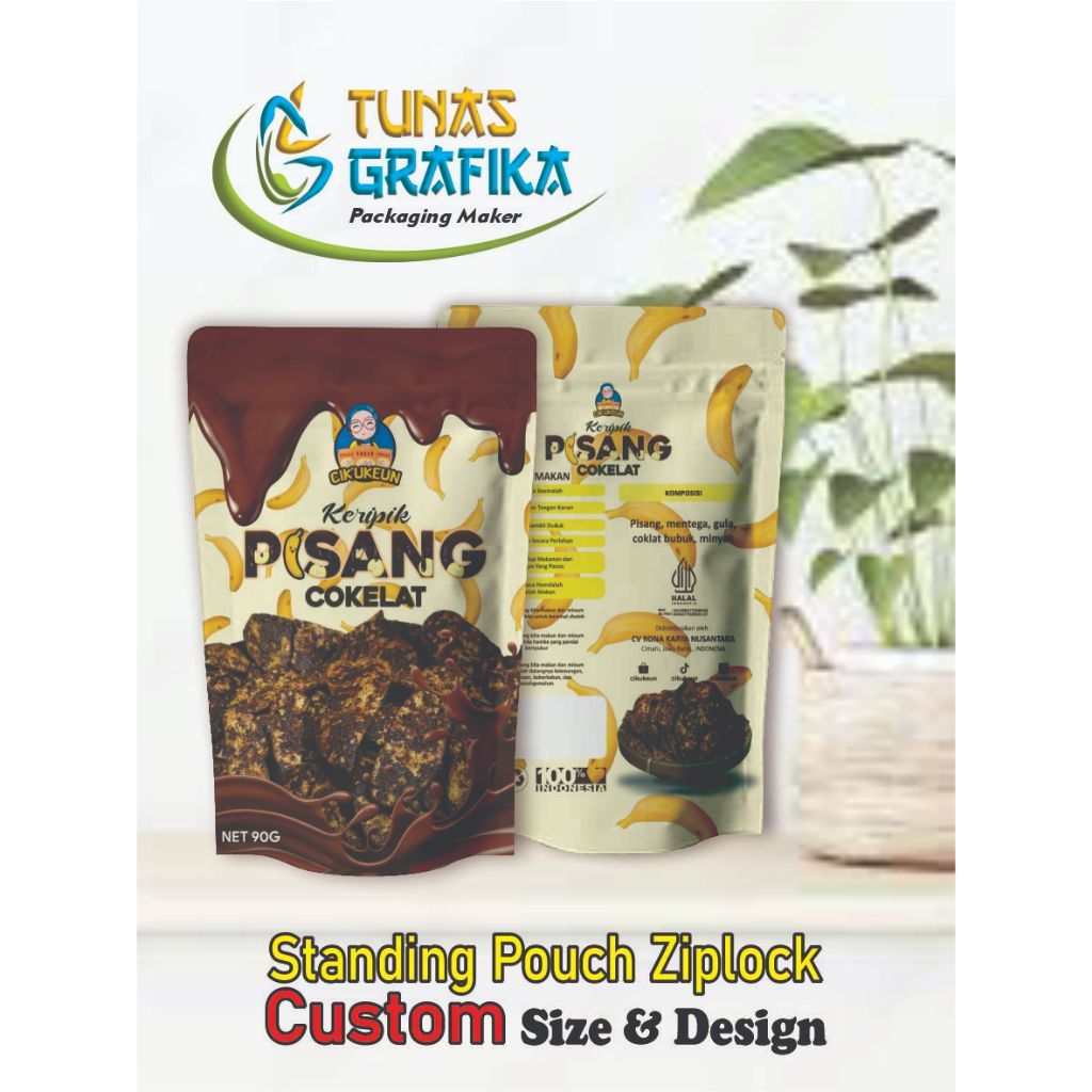 STANDING POUCH ZIPLOCK / ZIPPER / FULL PRINTING / KEMASAN MURAH / KEMASAN MAKANAN / KEMASAN HERBAL /