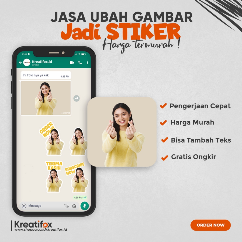 Jasa Ubah Gambar Jadi Stiker Whatsapp Custom Murah