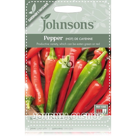 Johrnia 5 Benih Biji PEPPER De Cayenne