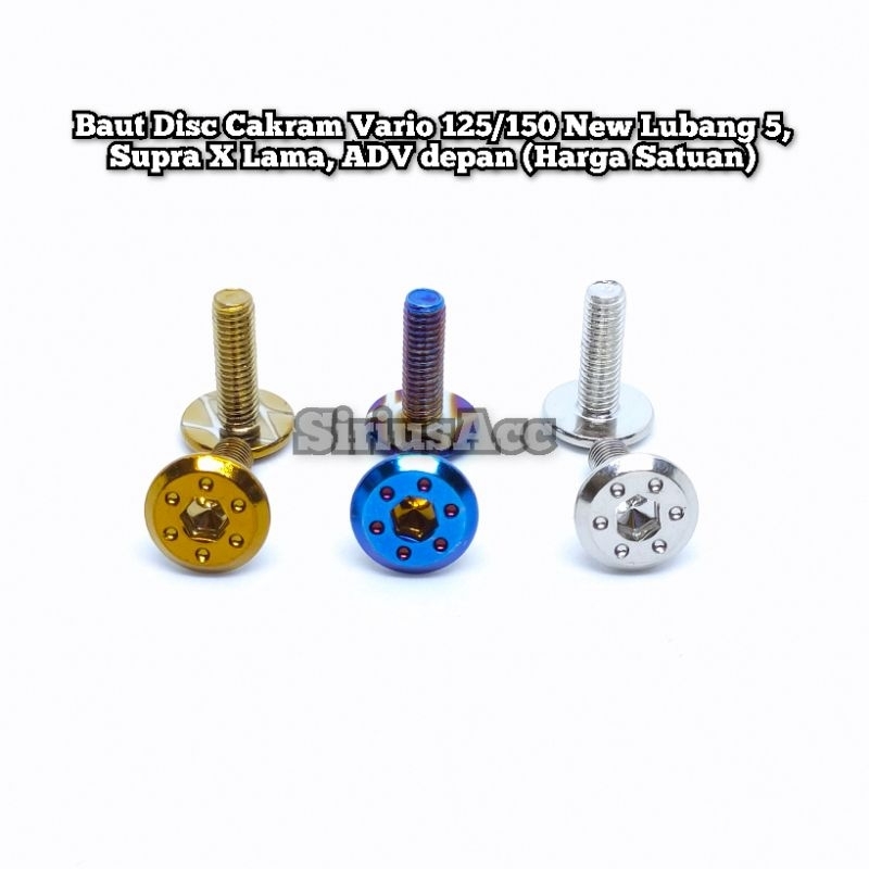 Baut Probolt Cakram Disc M6 x 20 Vario 150 New ADV 150 Drat 10 Harga Perbiji