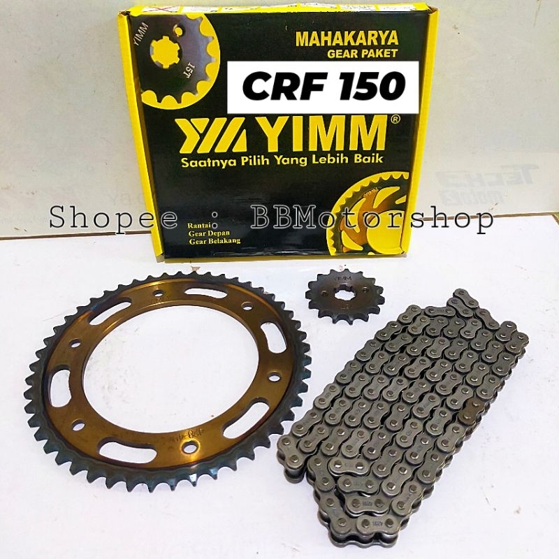 GEAR PAKET SEPUH GIR SET CRF 150 15T /49T / 428H-140H YIMM