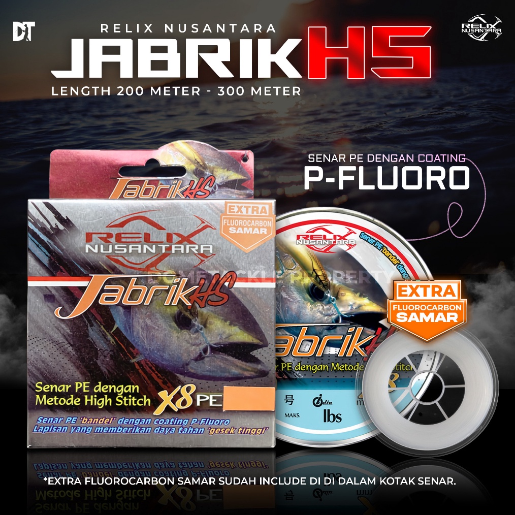 12.12 FLASH SALE Jabrik HS X8 Pack 300 Meter 200 Meter Relix Nusantara Multicolour Senar Pancing Ben