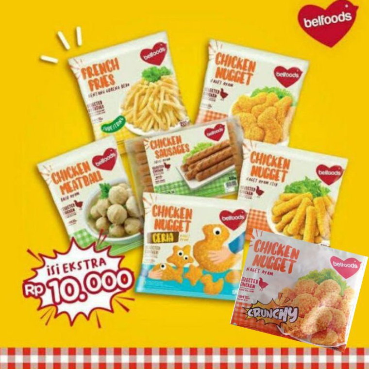 

modelTipe OQF805 Belfoods NUGGET, CRUNCHY & BASO AYAM!!!