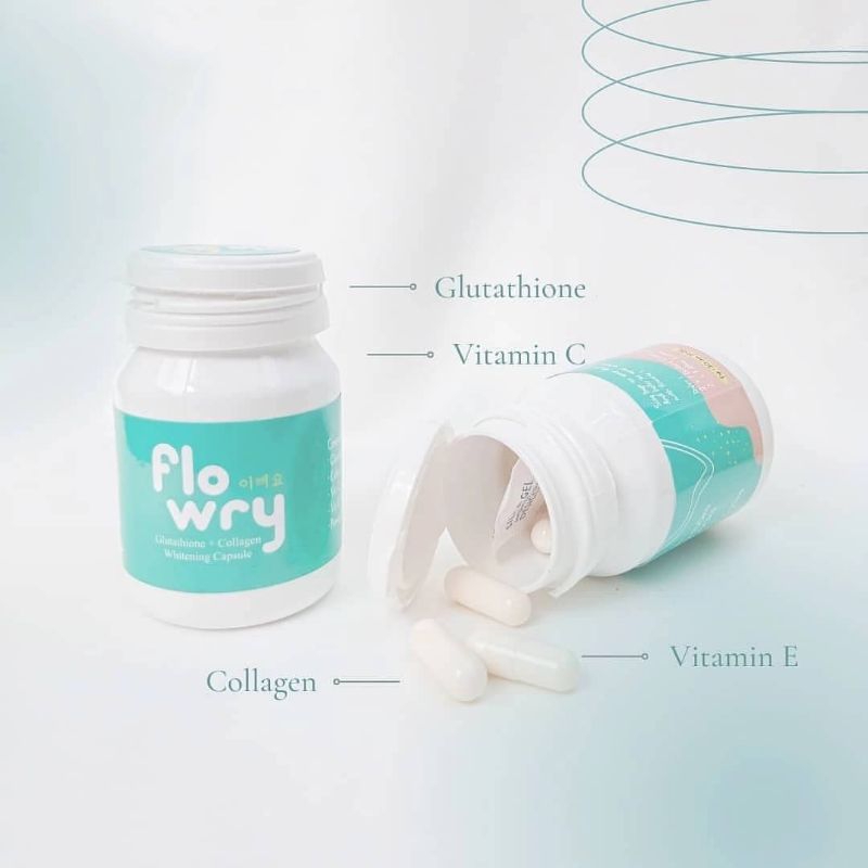Flowry Whitening Capsule | Suplemen Pemutih Badan Original