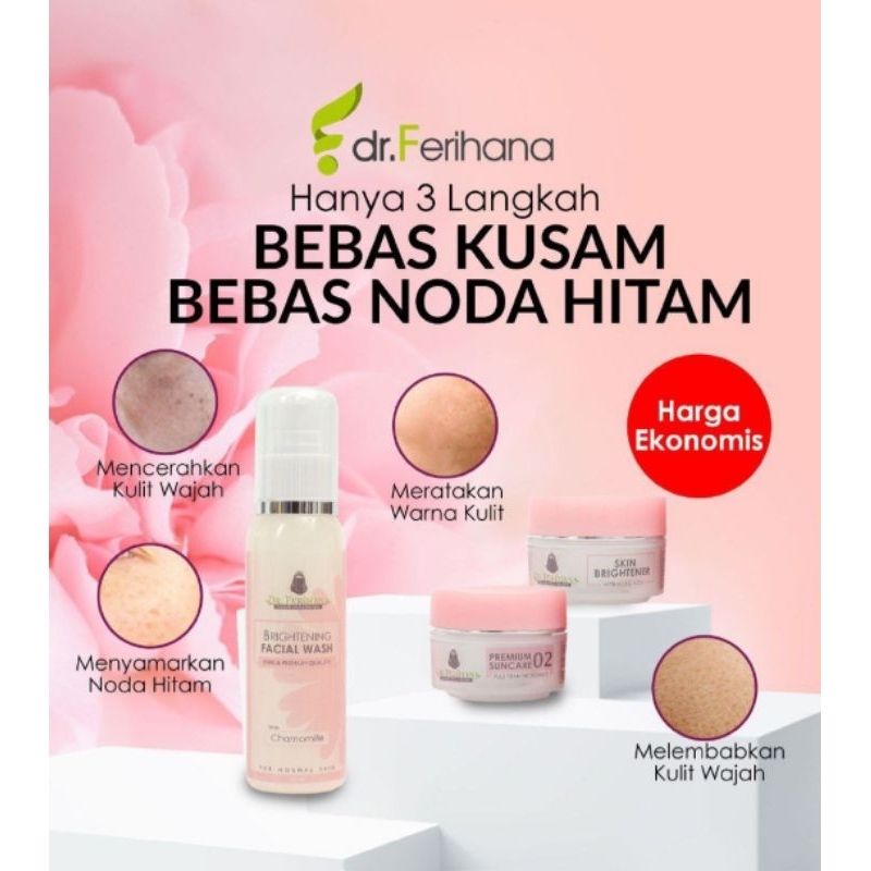 12.12 dr Ferihana PAKET FLEK - BRIGHTENING ( PINK ) sarasdrferihanacosmetics