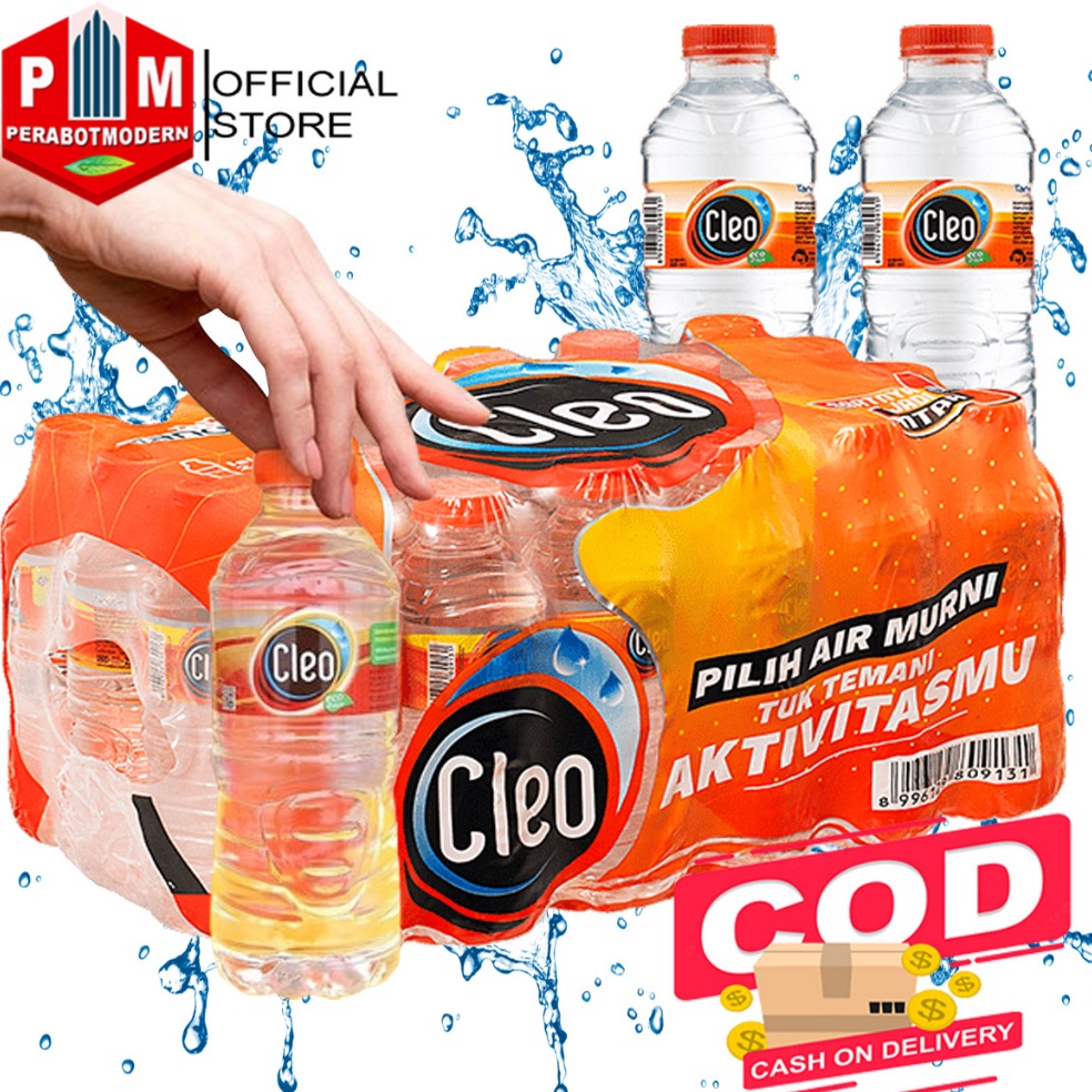 

SZ4781 Air Mineral Cleo Baby Mini Botol Pet - 220 ml Kemasan Pack Reeady Stok ⌒O⌒