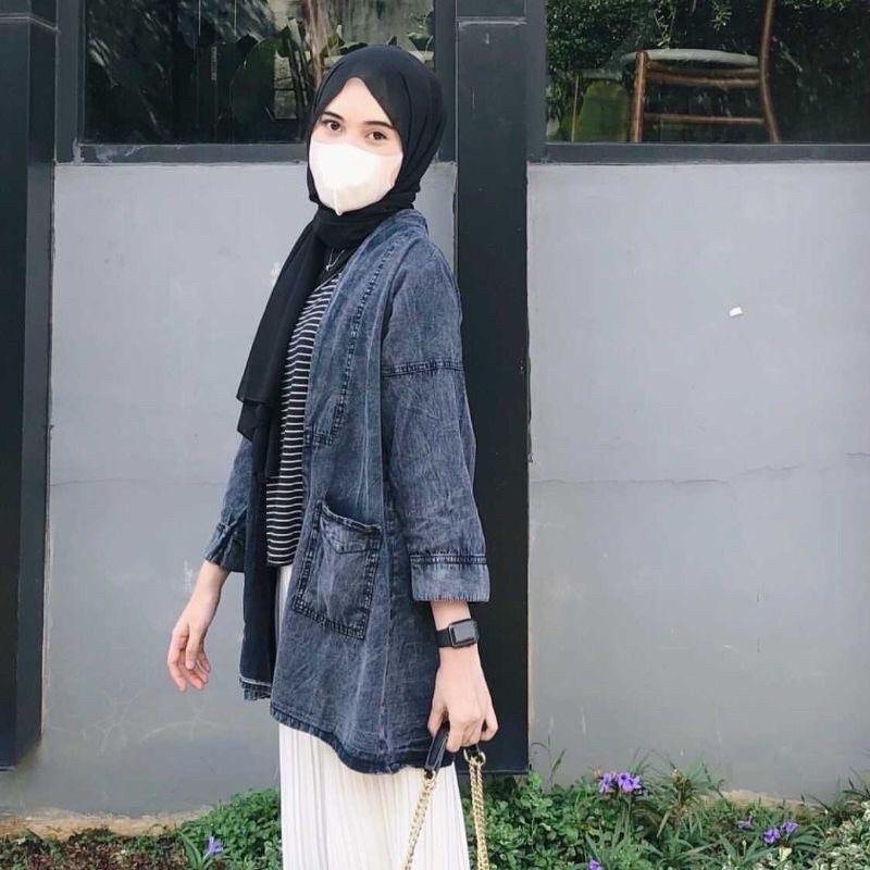OUTER JEANS WANITA / CARDIGAN OUTER JEANS