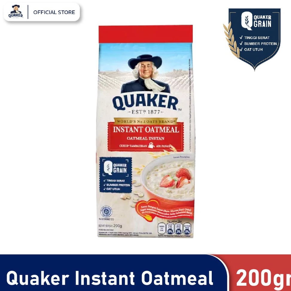

[PRODUK 6KJJ072] Quaker Instant Oatmeal 200 gr Best Produk ✪༽ᕗ