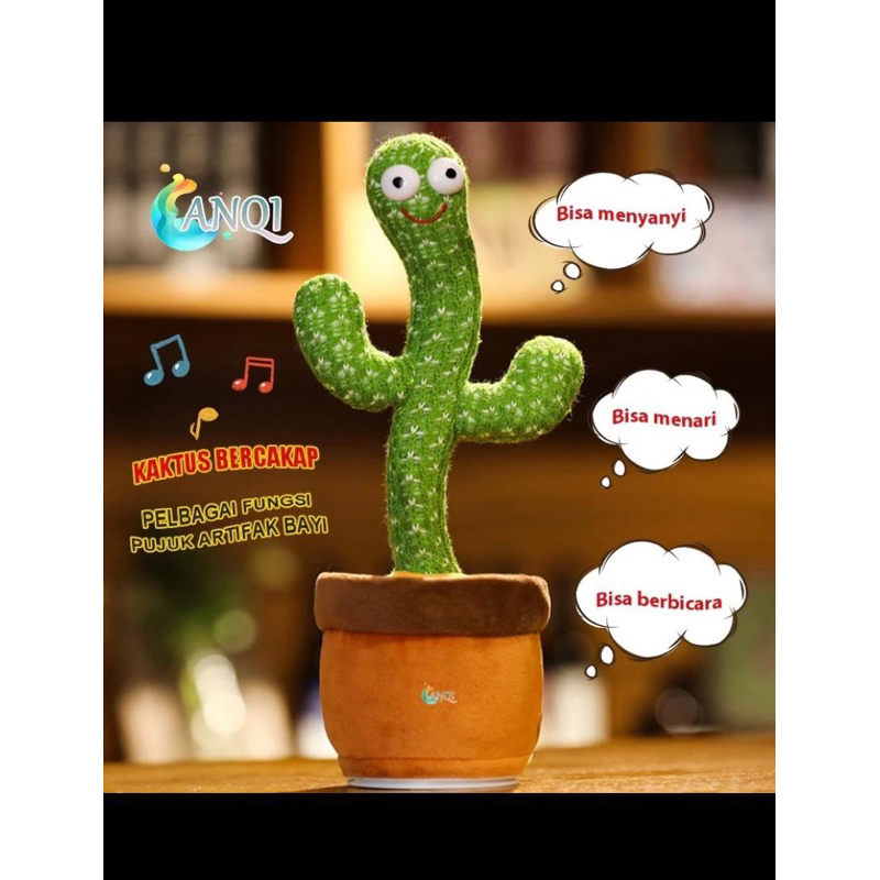 boneka kaktus goyang bisa bicara